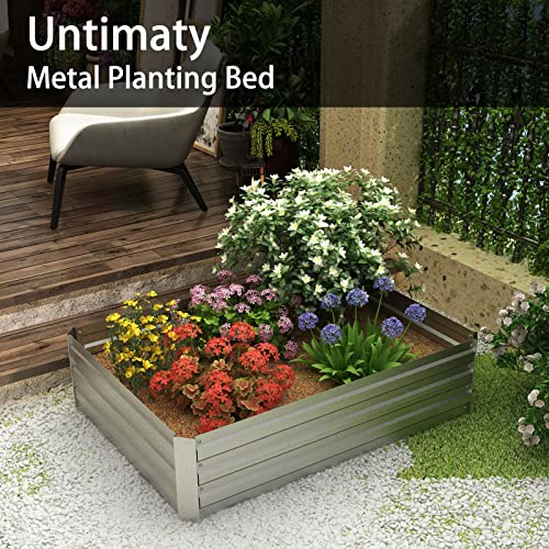 Metal Raised Planter Garden Box- 4X3X1 FT