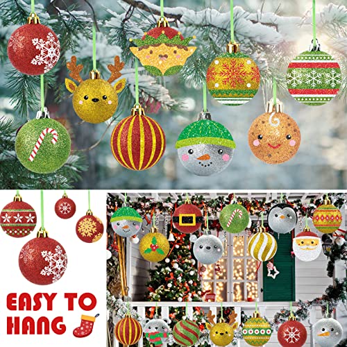 30 Pcs Plastic Double Sided Christmas Decorations