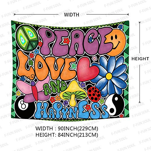 Peace Love and Happiness Tapestry