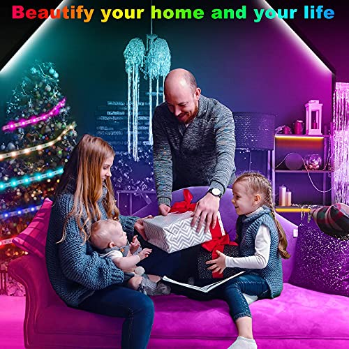 Led Strip Lights  Bluetooth Smart App Control Music Sync Color Changing RGB Led Light Strip with Remote