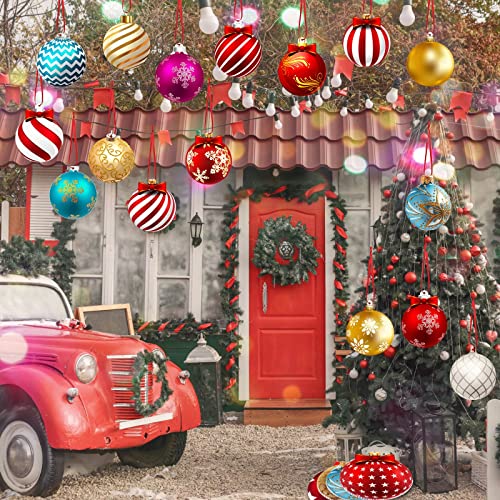 30 Pcs Plastic Double Sided Christmas Decorations