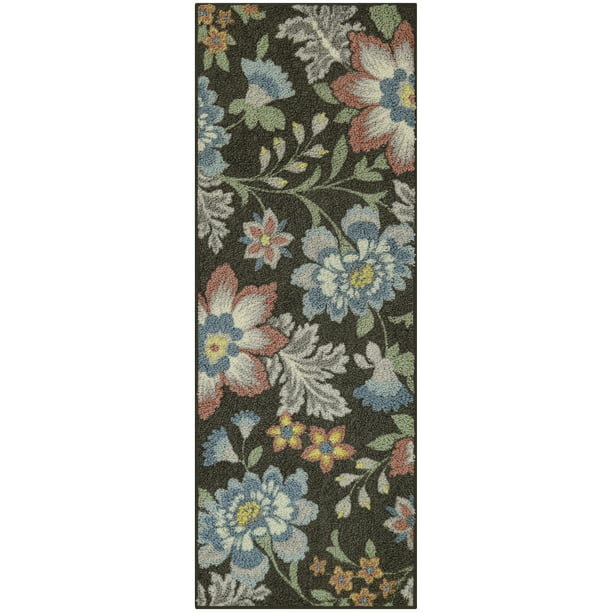Oversized Floral Gray Multi Runner Rug, 2'x6' - Walmart.com