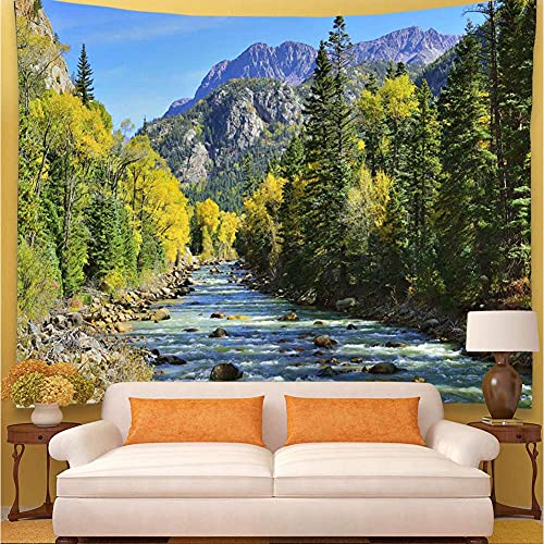 Nature Mountain Forest Scenic Tapestry