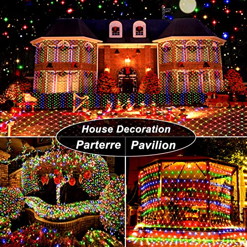 Christmas Net Lights 200 LED 9.8ft x 6.6ft w/ 11 Modes & Remote