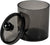 4 Pack Plastic Acrylic Bathroom Vanity Canister Jars w/ Storage Lid (Black, 15 Oz)