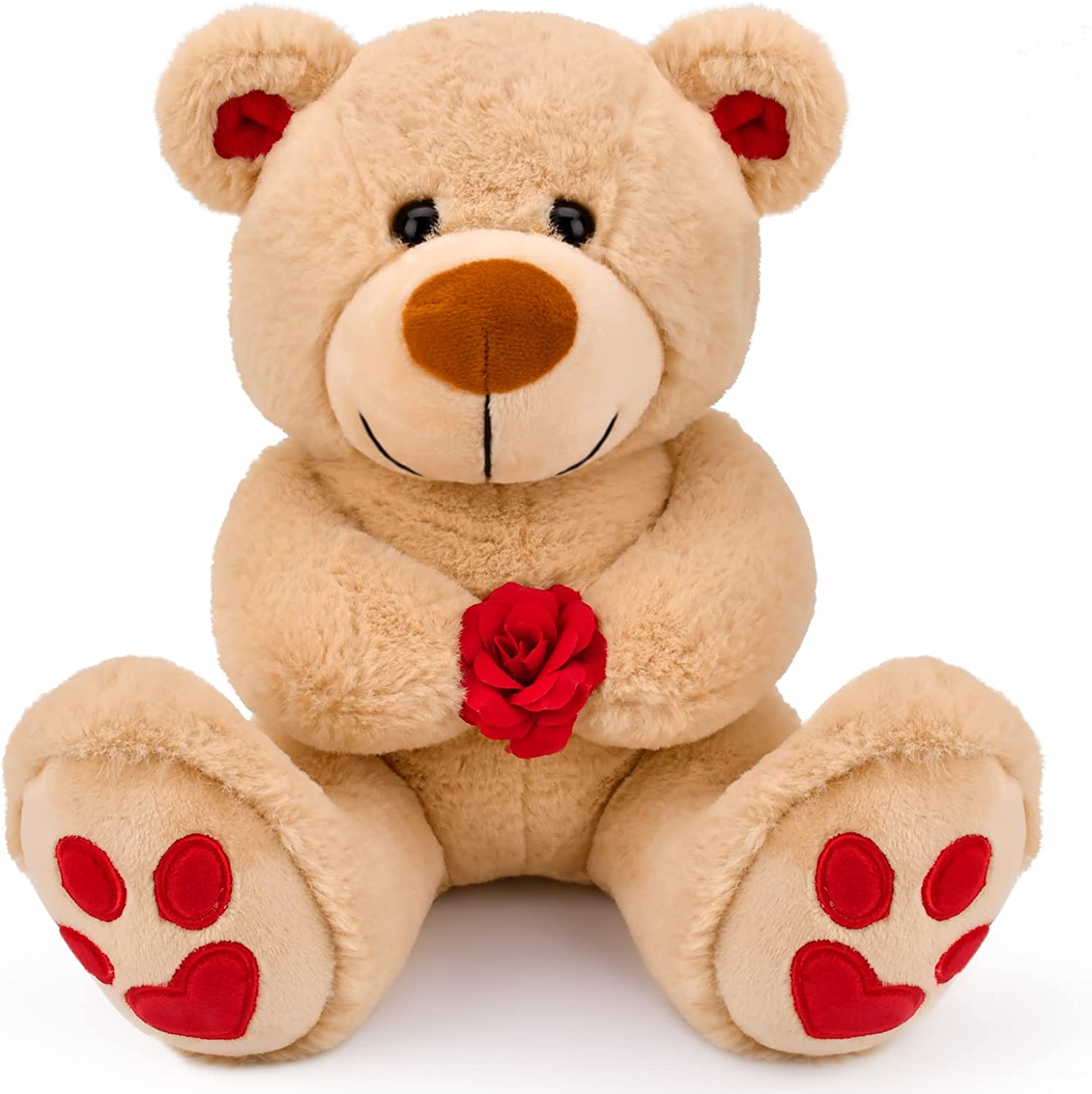 Valentines Day Gifts for Her Mom Wife Girlfriend,10 inch Rose Brown Teddy Bear