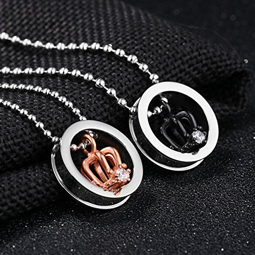 Matching Couples Necklace Titanium Stainless Steel