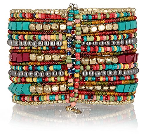 Bohemian Multi-Colored Beaded Cuff Bracelets for Women