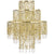 3 Tier Acrylic Chandelier Shade, Ceiling Light w/ Crystal Beads 12.6 inches Diameter