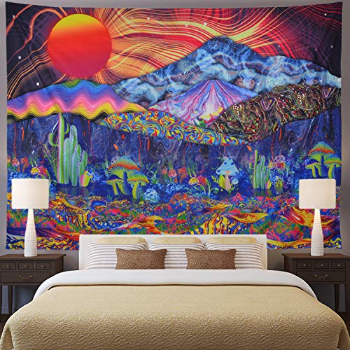 Colorful Tapestry Hippie Waves Abstract Wall Decoration