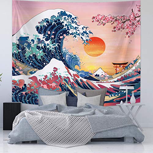 The Great Wave Japanese Ocean Wave Tapestry Wall Decorations