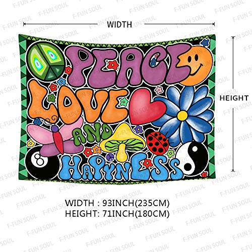 Peace Love and Happiness Tapestry