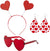 Valentines Costume Heart Headbands & Glasses Earring Heart Head Boppers