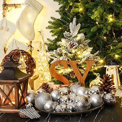 45pcs Christmas Ball Ornaments for Christmas Trees Decorations