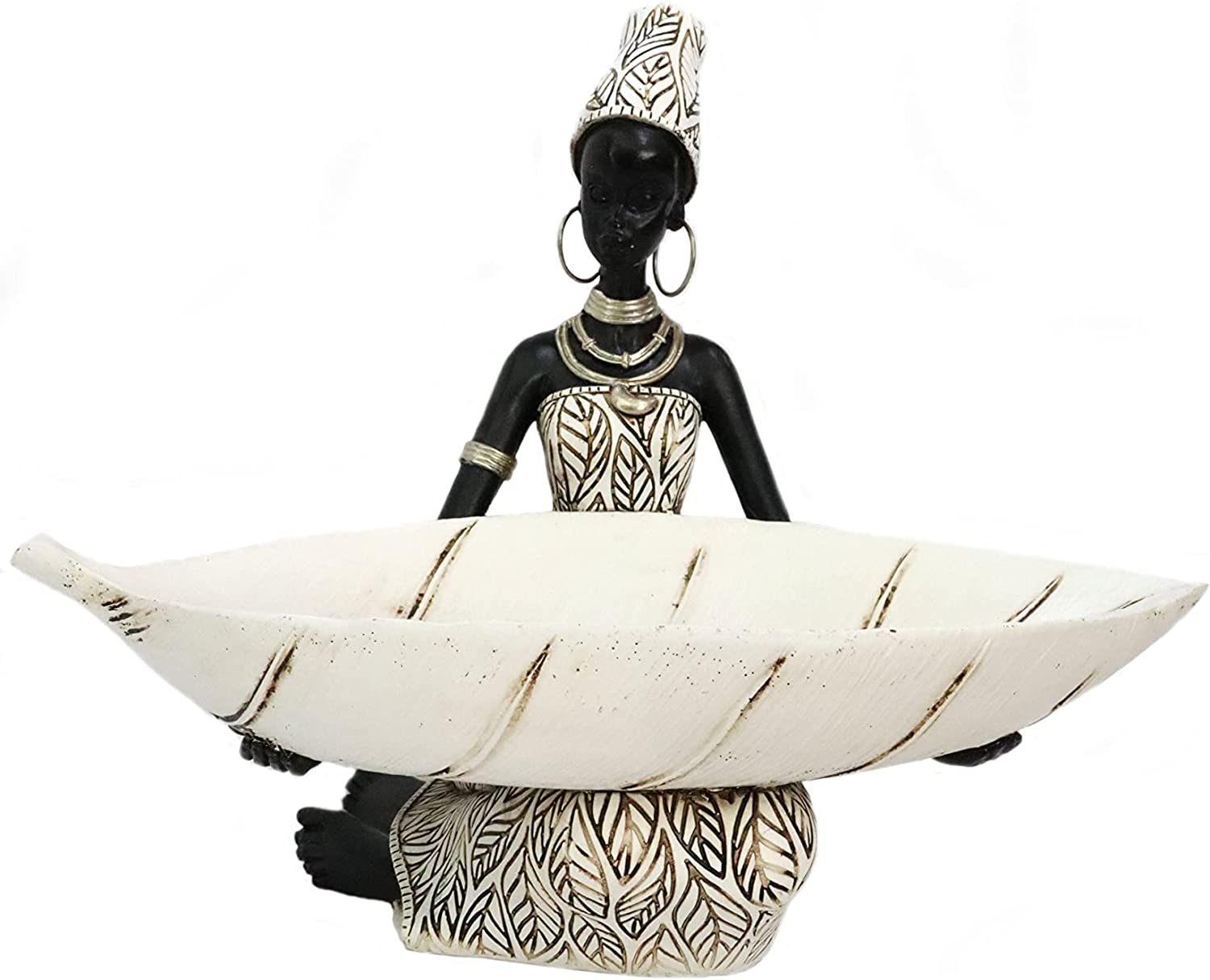 African Tribal Lady Holders Figurine, African Statue Home Decoration