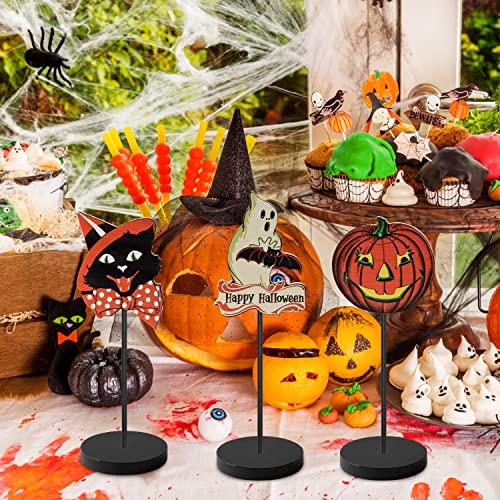 3Pcs Happy Halloween Wood Table Decoration