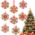 32" Wood 24 Pcs Christmas Snowflake Ornaments