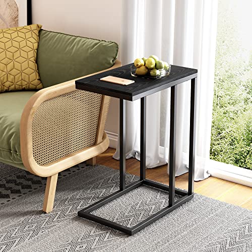 C Shaped End Table for Sofa Couch & Bed