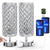 Touch Control Crystal Table Lamp w/ USB A+C Charging Ports & AC Outlet -Set of 2