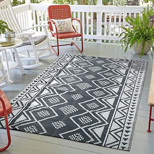 Reversible Mats - Plastic Straw Rug, 5' x 8'