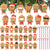 24 Pieces Gingerbread Man Christmas Ornament w/ 12 Pieces Christmas Candy Canes