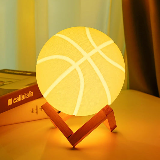 Basketball Night Light, Basketball lamp Light for Kids Room with Remote Control 16 Colors Changing Sport Fan Room Decoration Gifts for Boy Kids (5.9 inch)