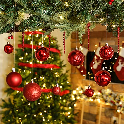 45pcs Christmas Ball Ornaments for Christmas Trees Decorations