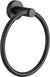 Matte Black Towel Ring for Bathroom 1 Pack, Kitchen Bath Towel Hangers Stainless Steel