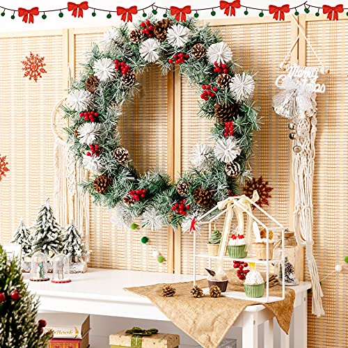 30” Pre-lit Christmas Wreath Decoration