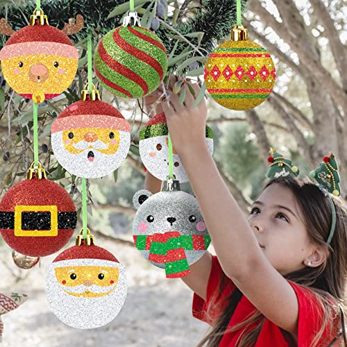 30 Pcs Plastic Double Sided Christmas Decorations