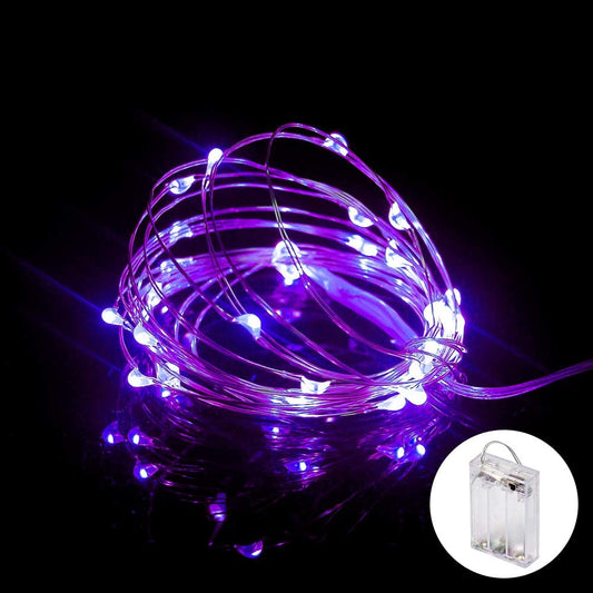 Waterproof LED String Lights, Fairy String Lights Starry String Lights for Indoor& Outdoor DIY Decoration Home Parties Christmas Holiday (10FT/3Meters, Purple)