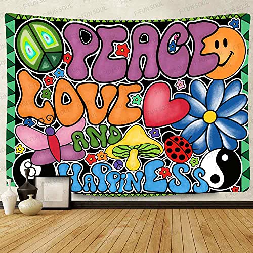 Peace Love and Happiness Tapestry