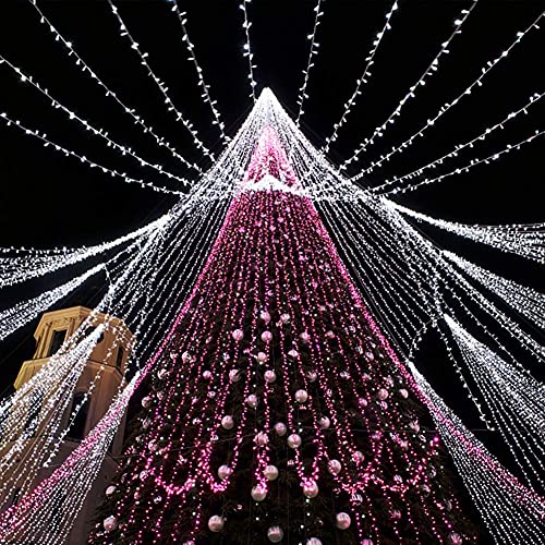 304 LED Curtain String Lights, 9.8 x 9.8 ft, 8 Modes Plug in w/ Remote