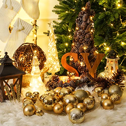 45pcs Christmas Ball Ornaments for Christmas Trees Decorations