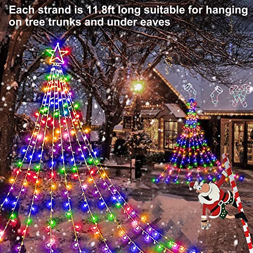 344 LED 8 Modes Christmas Decorations Waterfall Lights