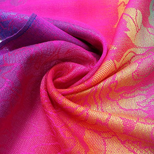 Colorful flowers Jacquard cotton pashmina Women Wrap Shawl tassels Scarves