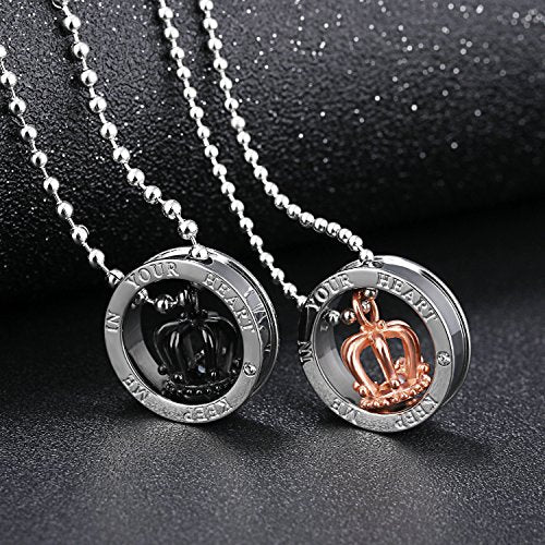 Matching Couples Necklace Titanium Stainless Steel