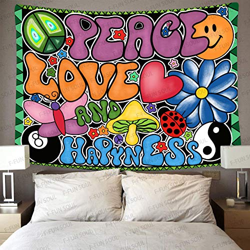 Peace Love and Happiness Tapestry