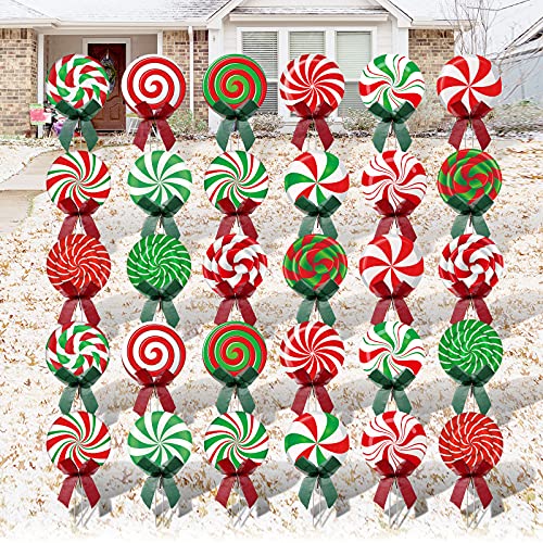 Christmas Peppermint Corrugated Yard Decorations