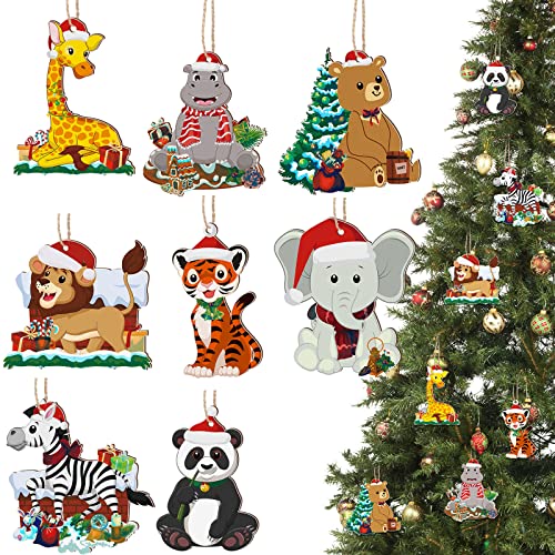 36 Pieces Wooden Christmas Ornaments