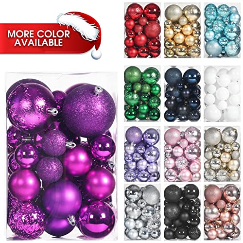 45pcs Christmas Ball Ornaments for Christmas Trees Decorations