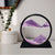 Moving Sand Art Picture Round Glass 3D Deep Sea Sandscape in Motion (7", Purple)