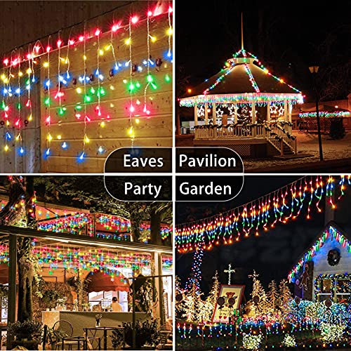 400 LED 32.8 FT 8 Modes 75 Drops Fairy String Curtain Lights for Christmas Decor