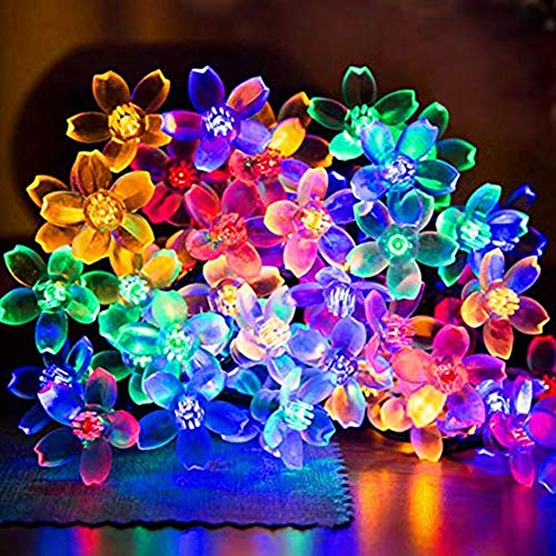 33 Feet 100 LED Cherry Flower Fairy String Lights Christmas, 8 Flash Modes with Tail Plug