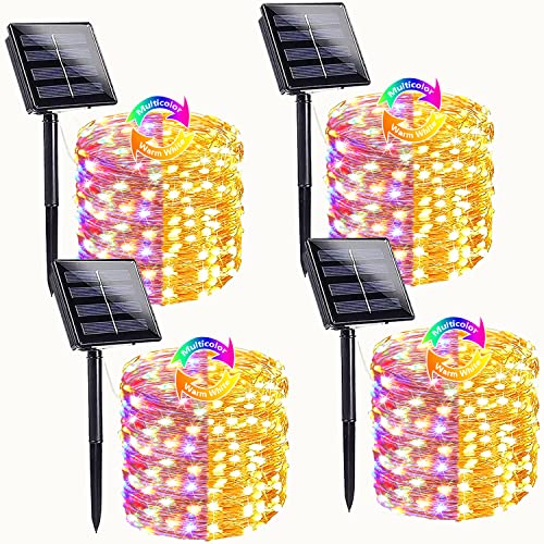 4-Pack 160FT 400 LED  Solar Christmas Lights