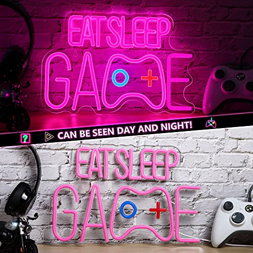 LED Game Neon Sign- EAT SLEEP GAME- Wall Decoration
