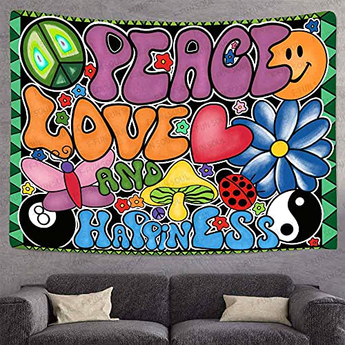 Peace Love and Happiness Tapestry