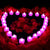 1000 PCS Artificial Rose Petals with 24 Pcs Heart Shaped LED Candles Flameless, Pink