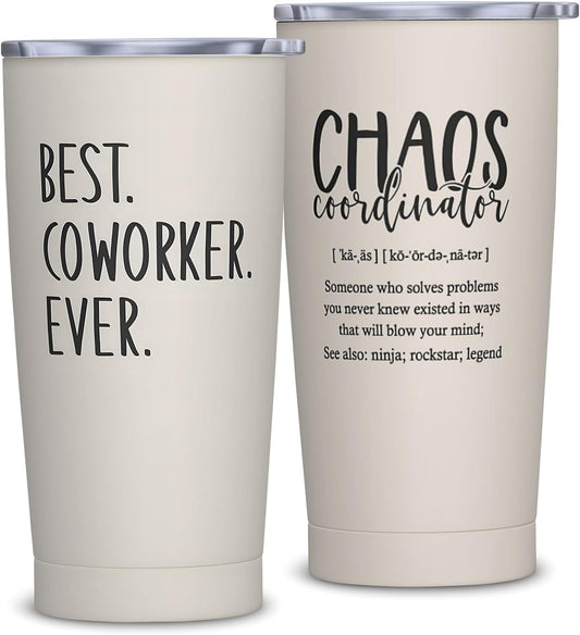 Christmas Coworker Gifts for Women Men, Thank You/Appreciation/Birthday Gifts for Coworkers, Funny Xmas Gift for Co Workers 20oz Tumbler, Office Gifts for Coworker Female, Best Gifts for Male Coworker