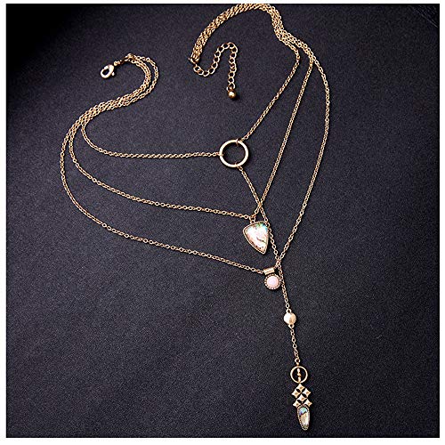 Exquisite Sequins Multilayer Pendant Necklace for Women